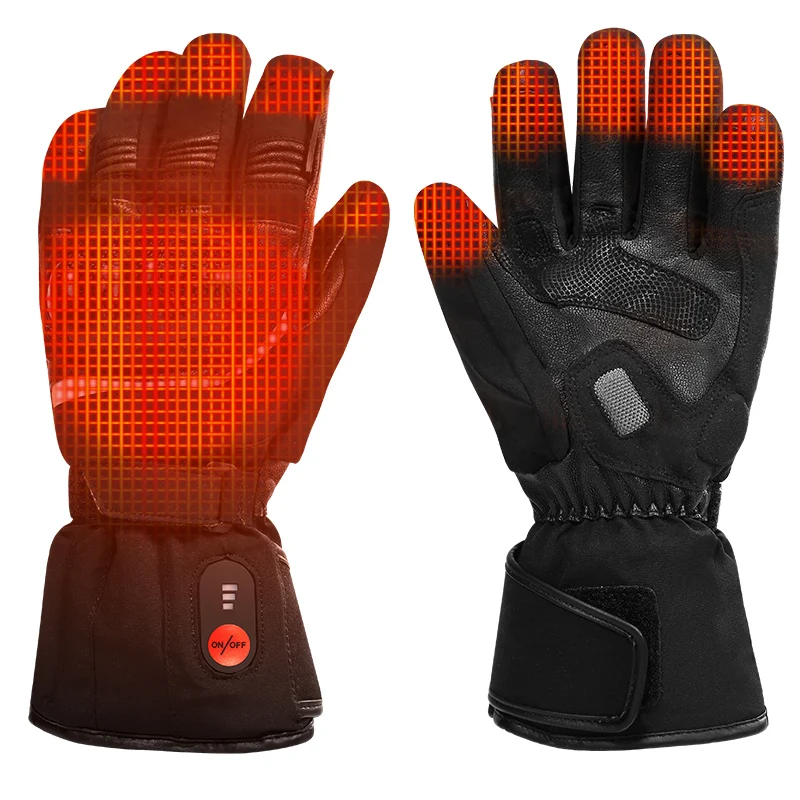 Waterproof Windproof Motorcycle Accessories Rechargeable Heated Ski Motorcycle Gloves