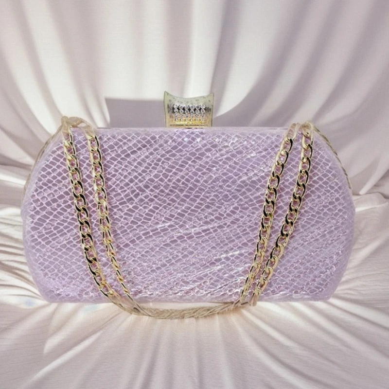 

Женская вечерняя сумка-клатч с цепочкой и стразами, роскошная блестящая сумка с пайетками для вечеринок, элегантная сумка через плечо для торжественных мероприятий