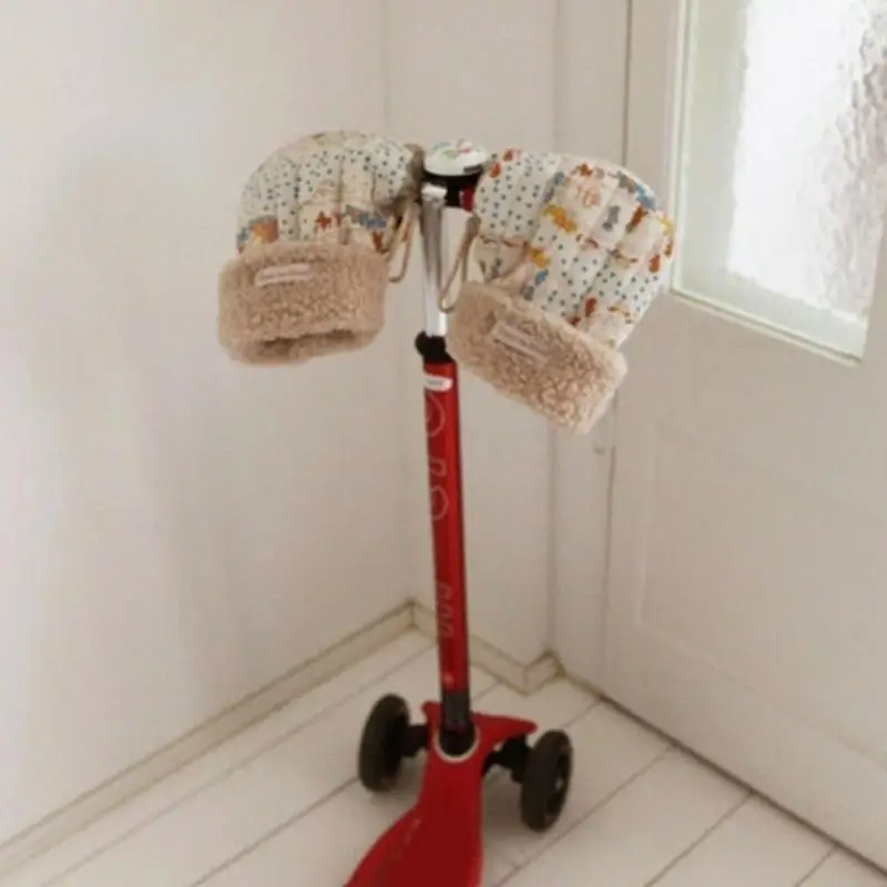 CORB Cartoon Kids Scooter Gloves Children's Balanced Vehicle Plush Mittens Daily Warm Hand Gloves Essential Winter Accessory