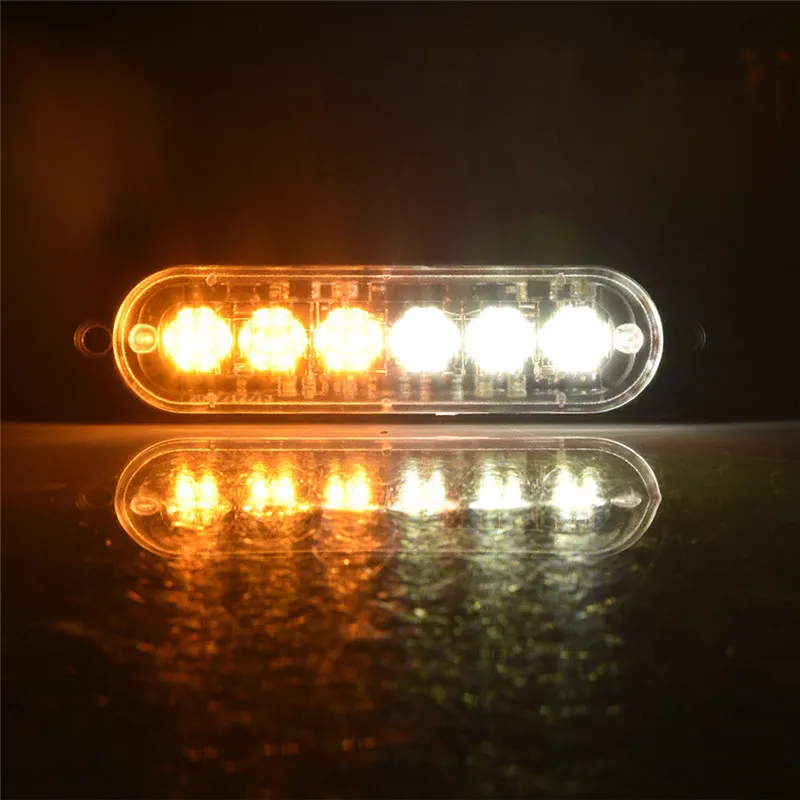 Lumière Stroboscopique à 6LED de 12 à 24V pour Camion et Remorque, Feux de Danger Iodiné d'Urgence pour Voiture et Véhicule, 20 Pièces