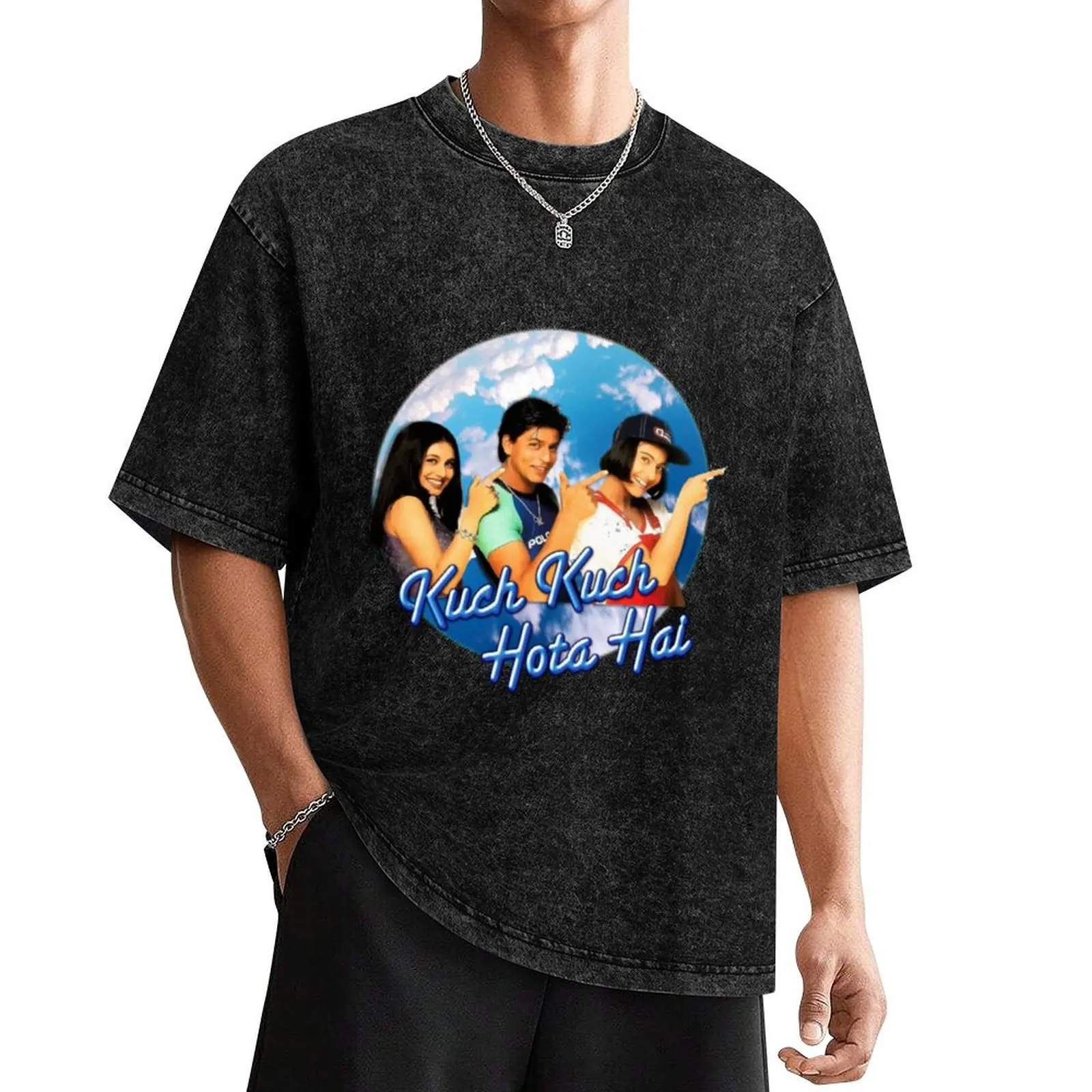 

Shahrukh Khan Vintage DesignKuch Kuch Hota Hai T-Shirt graphic t shirt vintage cotton graphic tees Short sleeve tee men