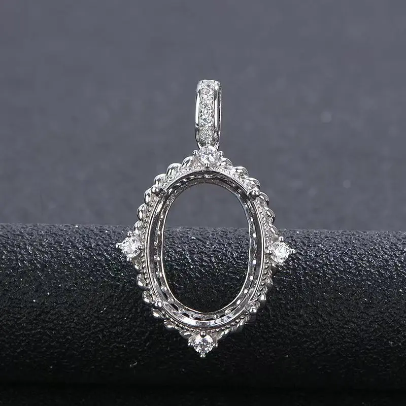 15x20mm Pendant Setting, 925 Silver, Suitable for Handmade DIY Women's Pendants, Jewelry Making Accessories