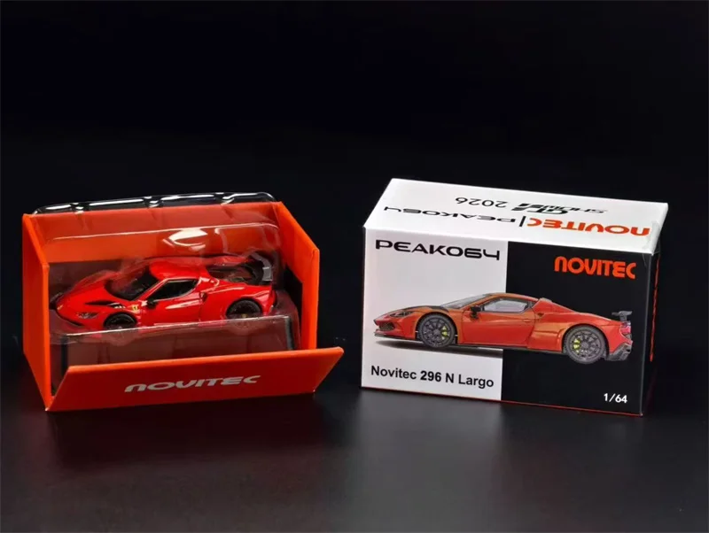 

PEAKO 1:64 Novitec 296 N largo Red / Yellow GT Show 2026 Diecast Model Car