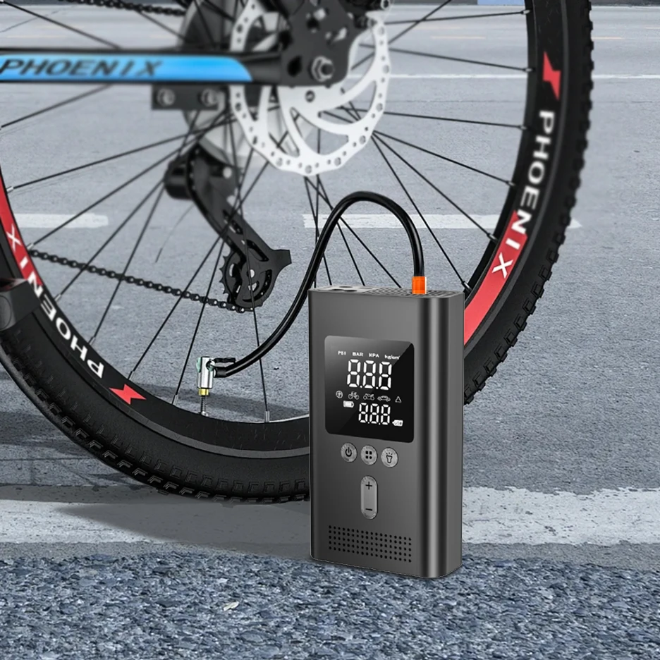 Насос высокого давления, велосипедный насос, портативный воздушный шариковый насос для шин для электрического велосипеда, мотоцикла, автомобиля