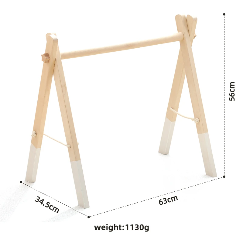 赤ちゃんのための木製の折りたたみ式ジムおもちゃ,モバイルフィットネス,サスペンションスタンドおもちゃ,感覚運動器具,新生児ギフト