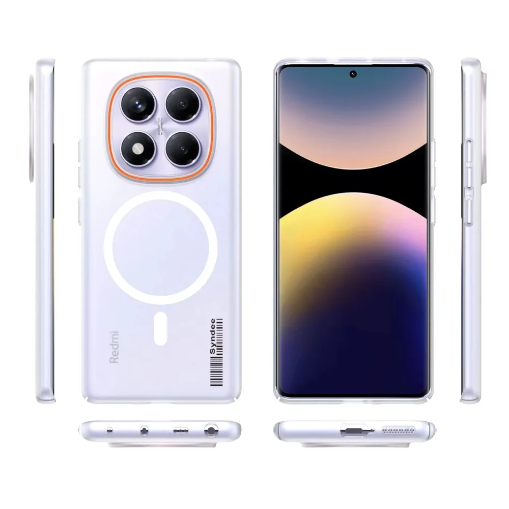 Funda de carga magnética con sensación de piel translúcida para Xiaomi Redmi Note 15 14 Pro Plus 4G 5G, funda protectora de PC delgada anticaída