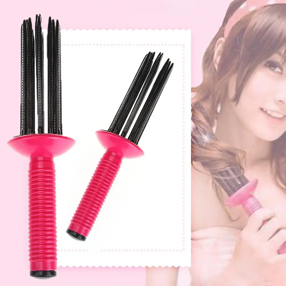 Innovative Comb Round Does Not Hurt Hair ABS Curling Make Up Brush Roller  Roll Comb Hairdressing Tool