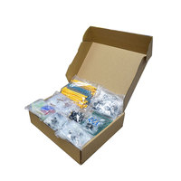 1900 pcs Mega Electronic Component Kit including Assortment + Capacitors + Resistors + LED + Transistors + DC Jacks + PCB +opamp