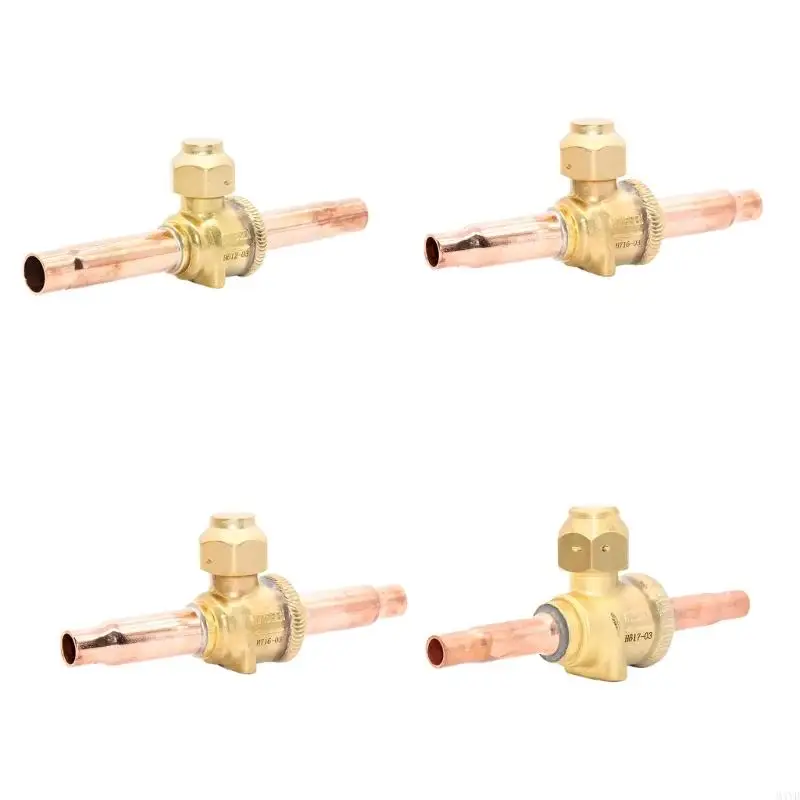 Professional Copper Two Way Flows Stop Valves Welded Ball Type Valves Designed for Cooling & Heating Modes In HVAC Systems M4YD