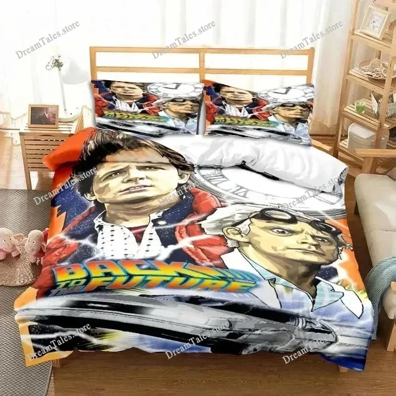 

3D Print Sci-fi Movie Back To The Future Bedding Set Duvet Cover Bed Set Quilt Cover Pillowcase Comforter King Queen Size Adult