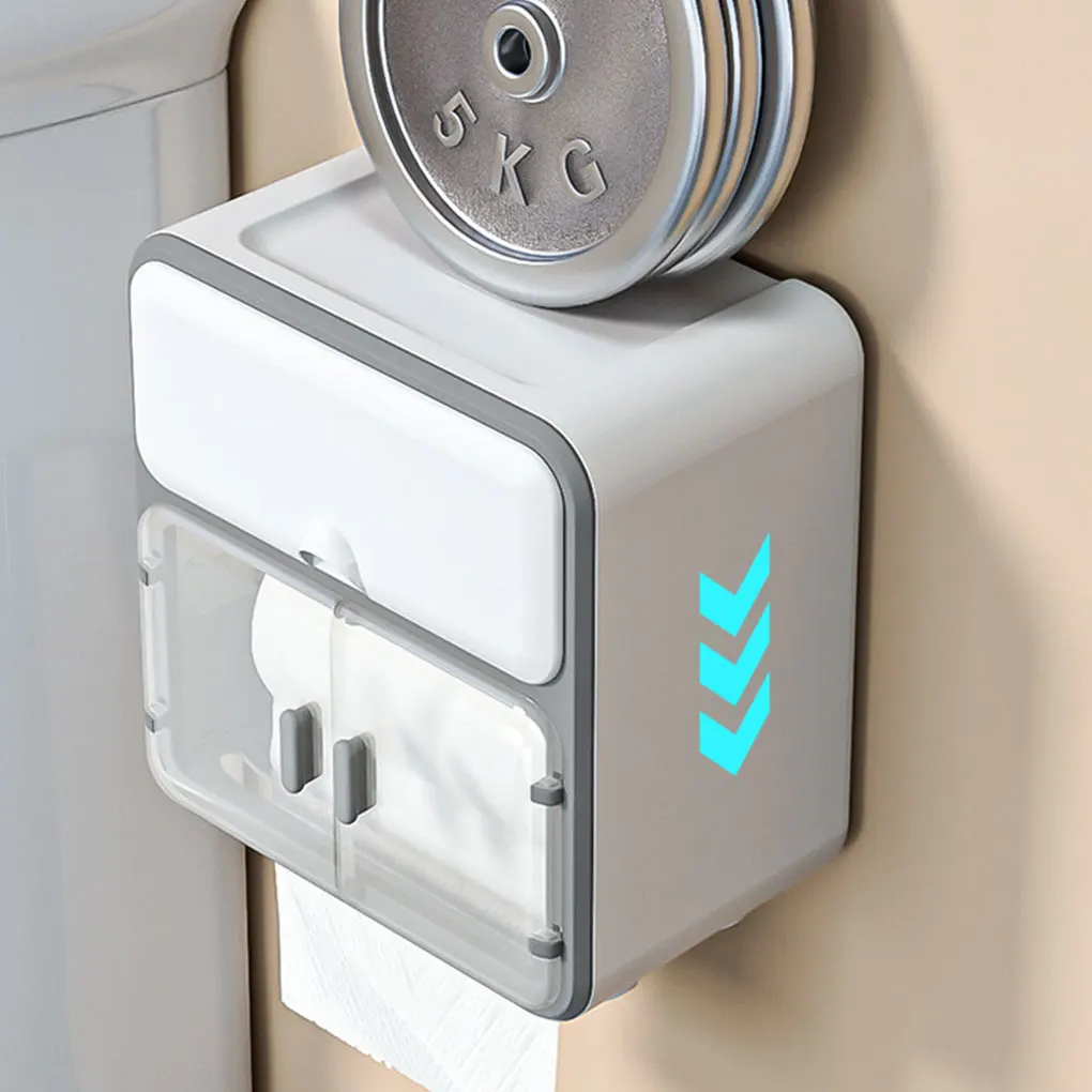 대용량 투명하고 보이는 욕실 보관 상자 투명하고 보입니다. 상자에는 연한 물색이 있습니다.