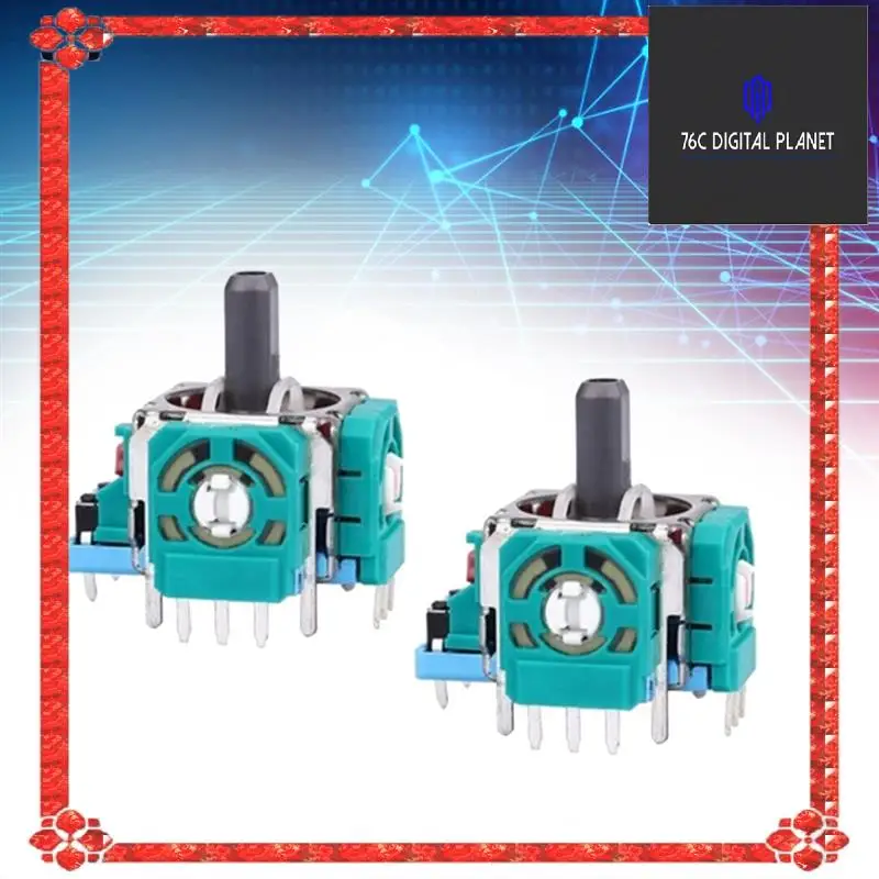6PCS Analog Joystick With 6 Sensor Module For PS5 Controller 3D Analog Joystick Potentiometer+Joystick Caps Repair Parts