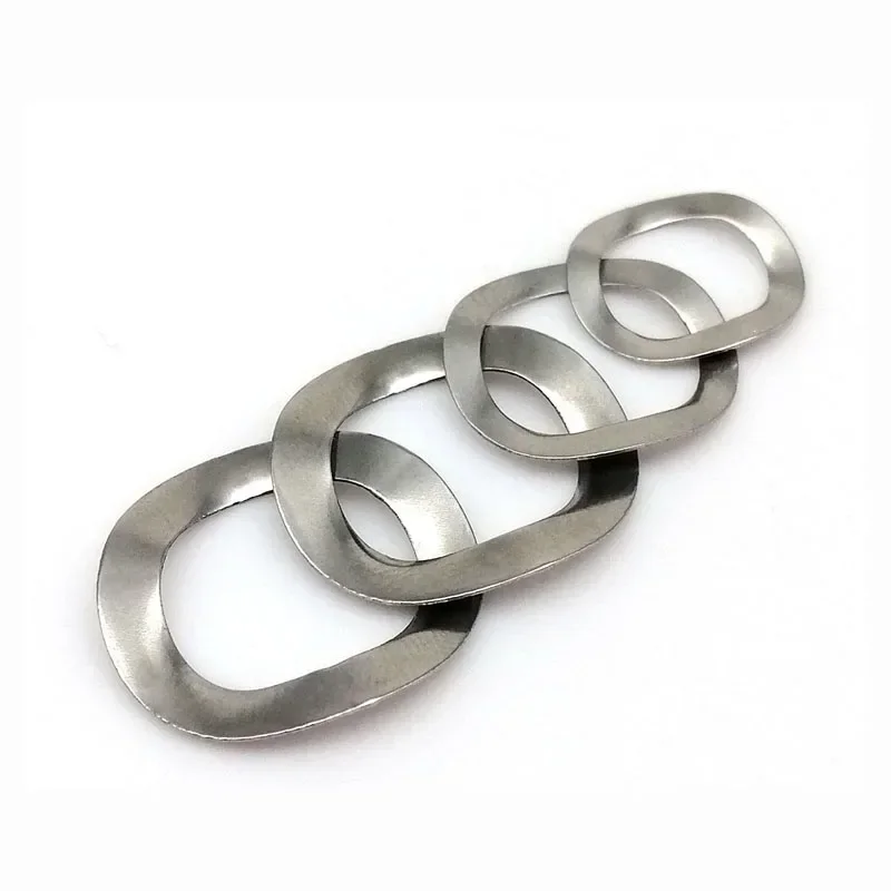 50/100Pcs Wave Washer M3 M4 M5 M6 M8 M10 M12 M14 M16 M19 M21 M24~M51 304 Stainless Steel Wave Crest Type Gasket Spring Washer