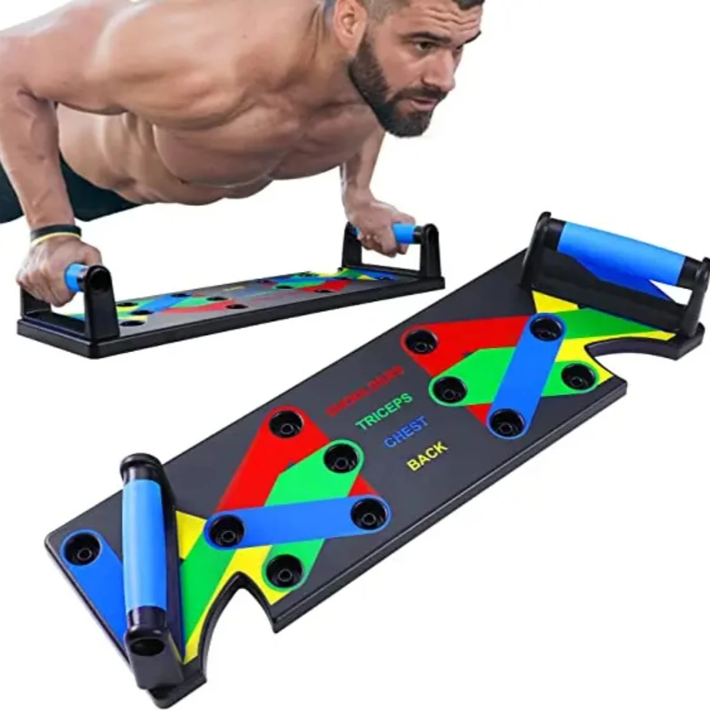 9 in 1 Multi-Function Fitness Home Gym Body Training System Push Up Bar Stand With Counter and Timer Adjustable Push Up Board