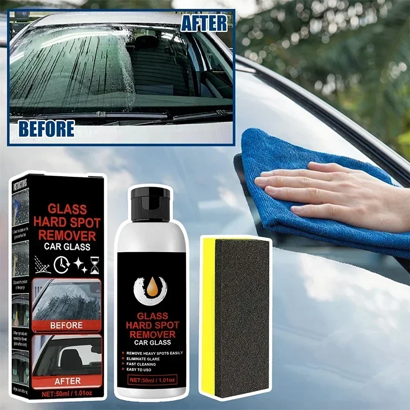 Car Glass Oil Film Remover Glass Polishing Compound Windshield Cleaner Paste Film Removal Cream Clear Window Auto Detailing