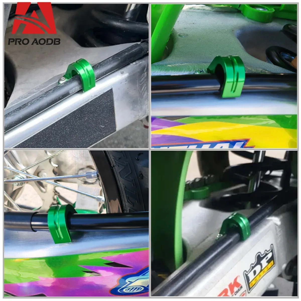 Motorcycle CNC Front Rear Brake Hose Guide Clamp For Kawasaki KLX450R KX85 KX100 KX125 KX250 KX450 KX250F KX450F KX250X KX450X