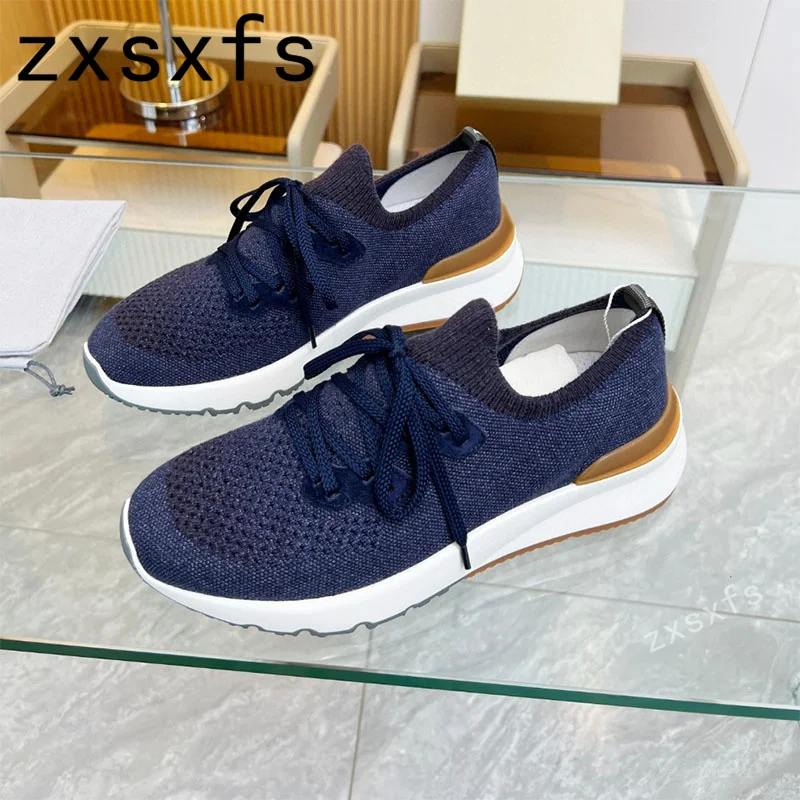 

2023 New Round Toe Lace Up Thick Sole Shoes Men Casual Outside Walking Shoes Brand Comfortable Driving Shoes