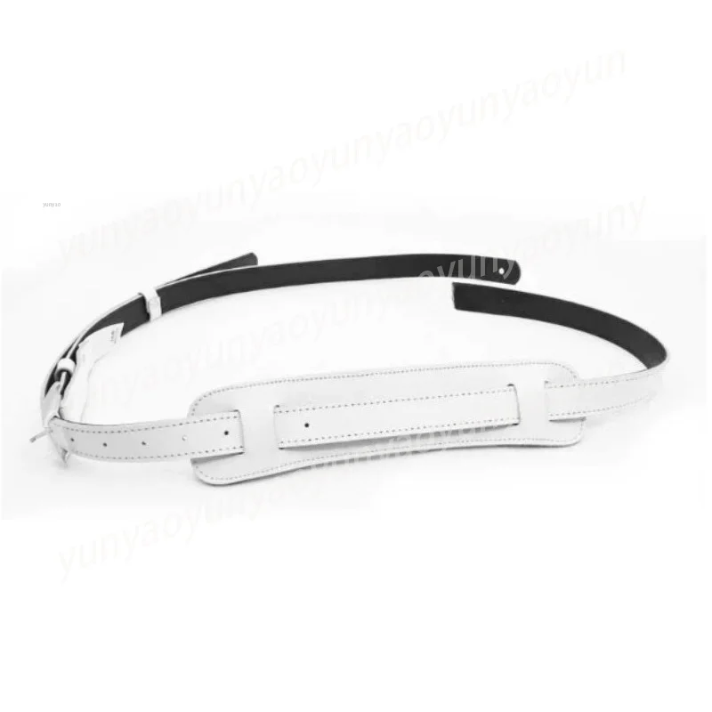 

White Guitar Strap, 2 Inch Thin Comfortable Bass Strap for Electric Acoustic, Adjustable Padded