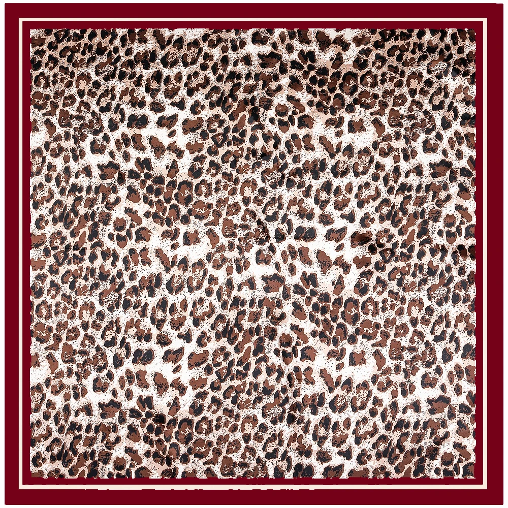 2022Europe\'s New Hot Selling All-Match Leopard Pattern Women\'s Leisure Tourism Fashion Shawl Large Square Scarf Muslim Headscarf