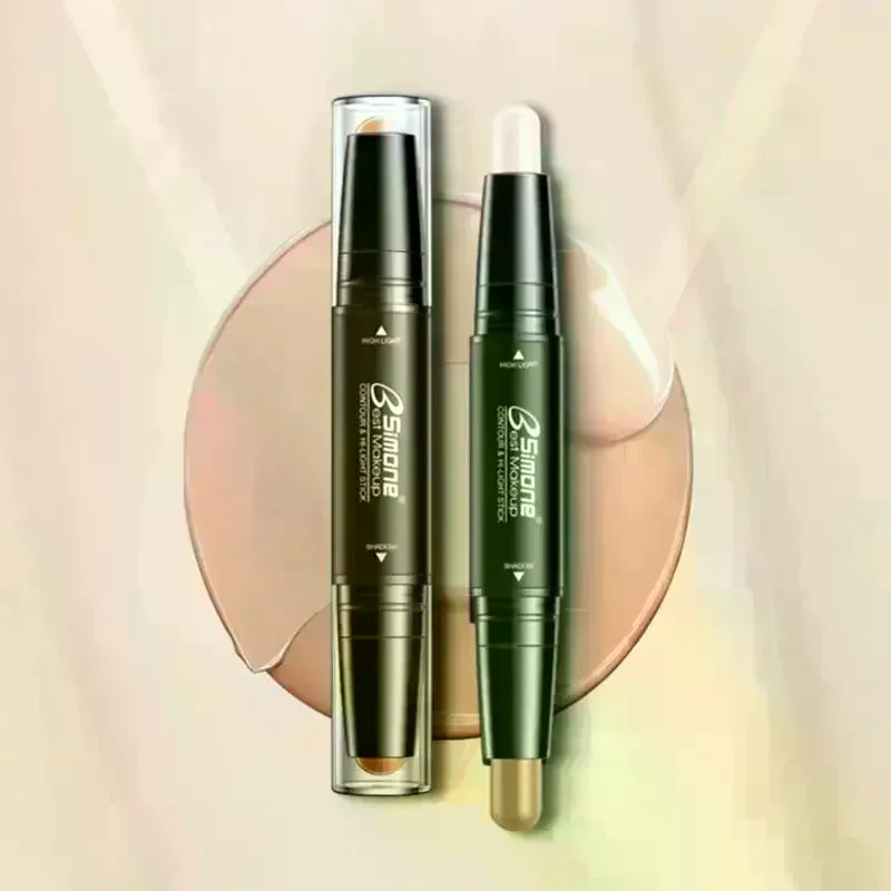 4g Dual-Ended Contour Stick, Facial Foundation, Concealer, Long-Lasting Dark Circles, Correcting Contour Concealer, Makeup