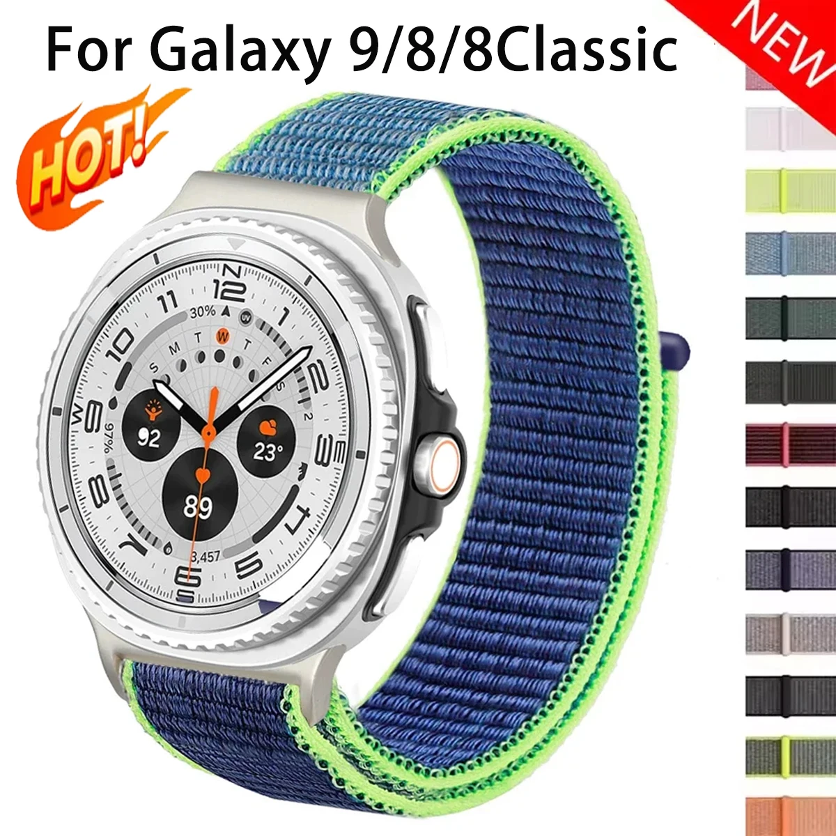 2026 Nylon Sports Strap For Samsung Galaxy Watch 9/8 40/44mm Smartwatch Wristband Bracelet Galaxy Watch 8 Classic 46mm Band