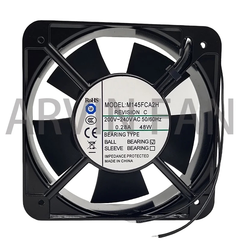 M145FCA2H 200V/240V 0.28A 15050 15CM/cm Axial Heat Dissipation Fan