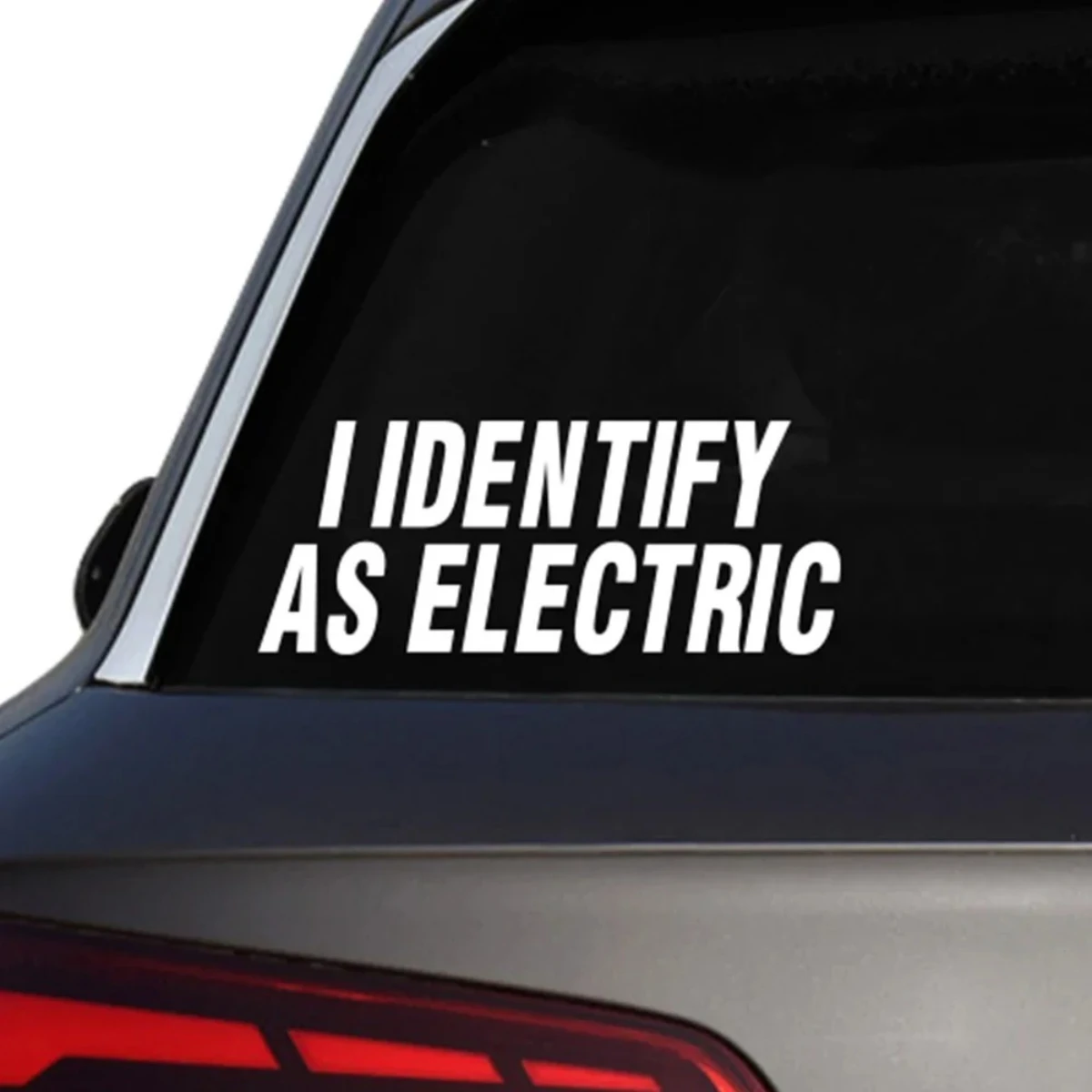 I Identify As Electric Sticker Waterproof Vinyl Decal Car Bumper Window Motorcycle Helmet Tank Fairing Exterior Styling Decal