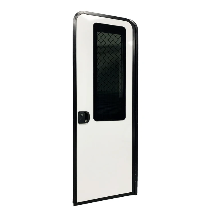 Trailer Parts White Anti-aging Waterproof Lockable RV Hatch Doors