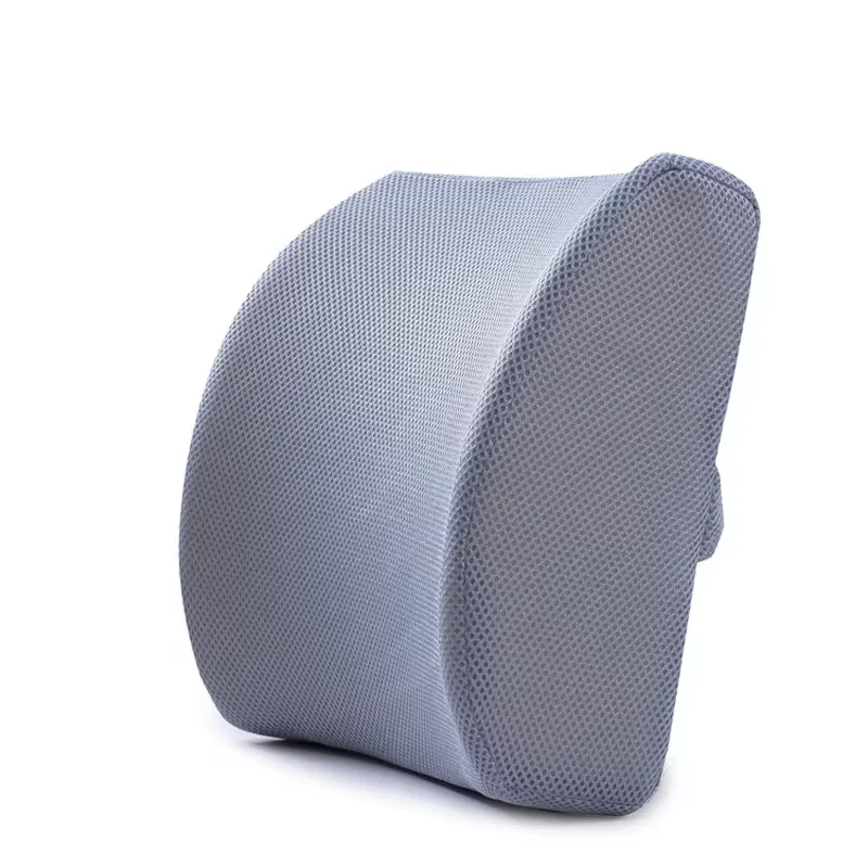 Car Lumbar Support Cushion Memory Foam Waist Pillow 2 Colors Auto Seat Back Cushion for Car Home Office Pain Relief