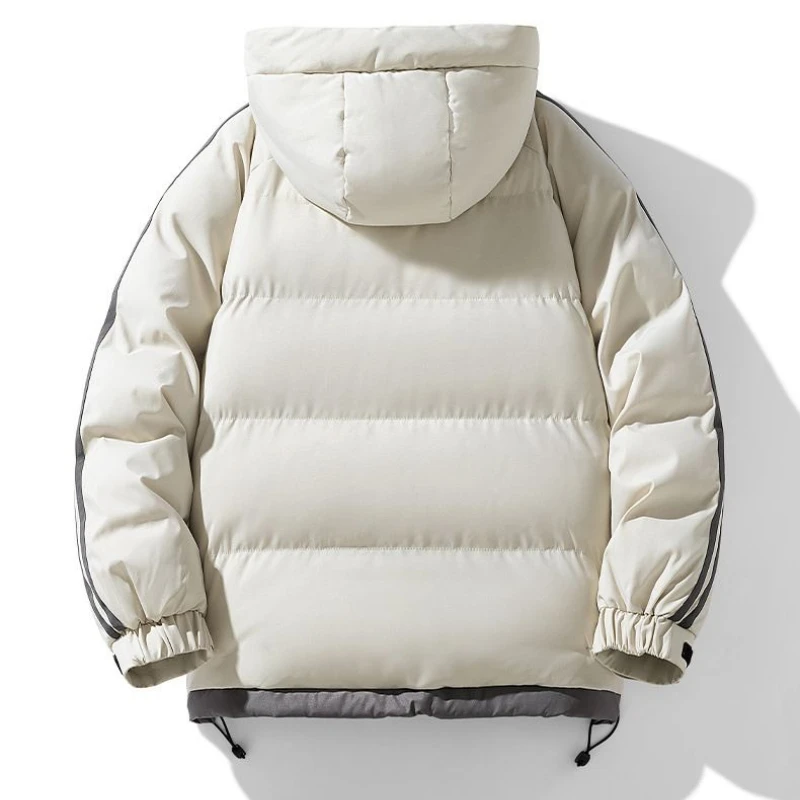 

​ 2025 модное мужское хлопковое пальто с капюшоном, регулируемая зимняя куртка с капюшоном и несколькими карманами для уличной одежды ​