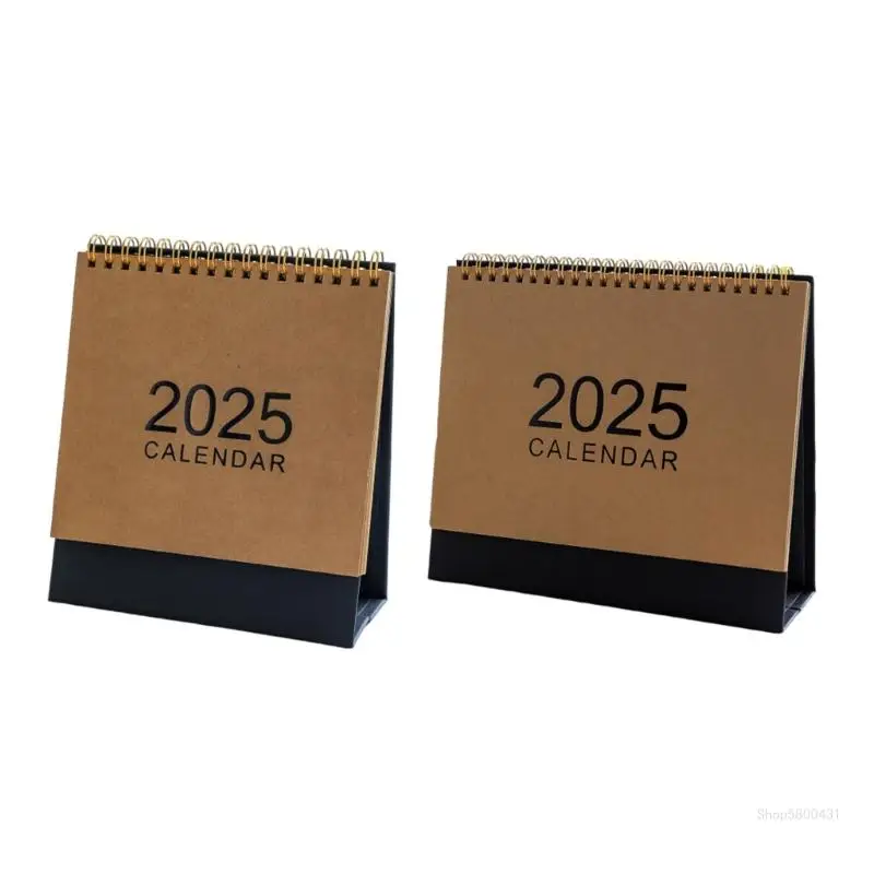 2025 Desktop Calendars Standing Calendar Simple Desk Calendar for Office School