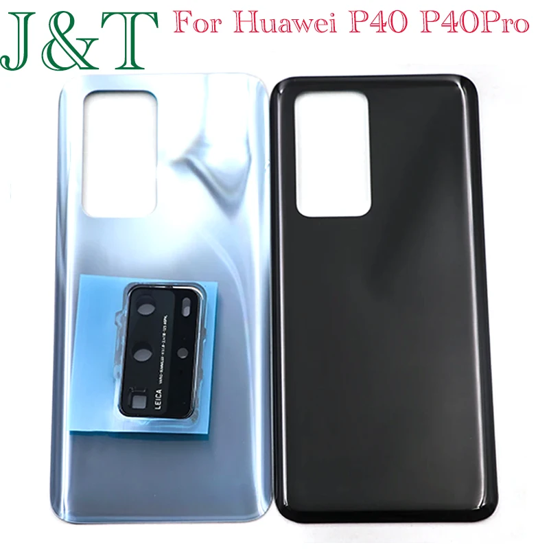 For Huawei P40 P40Pro Battery Back Cover 3D Glass Panel Rear Door For Huawei P40 Pro Housing Case + Camera Frame Lens Replace