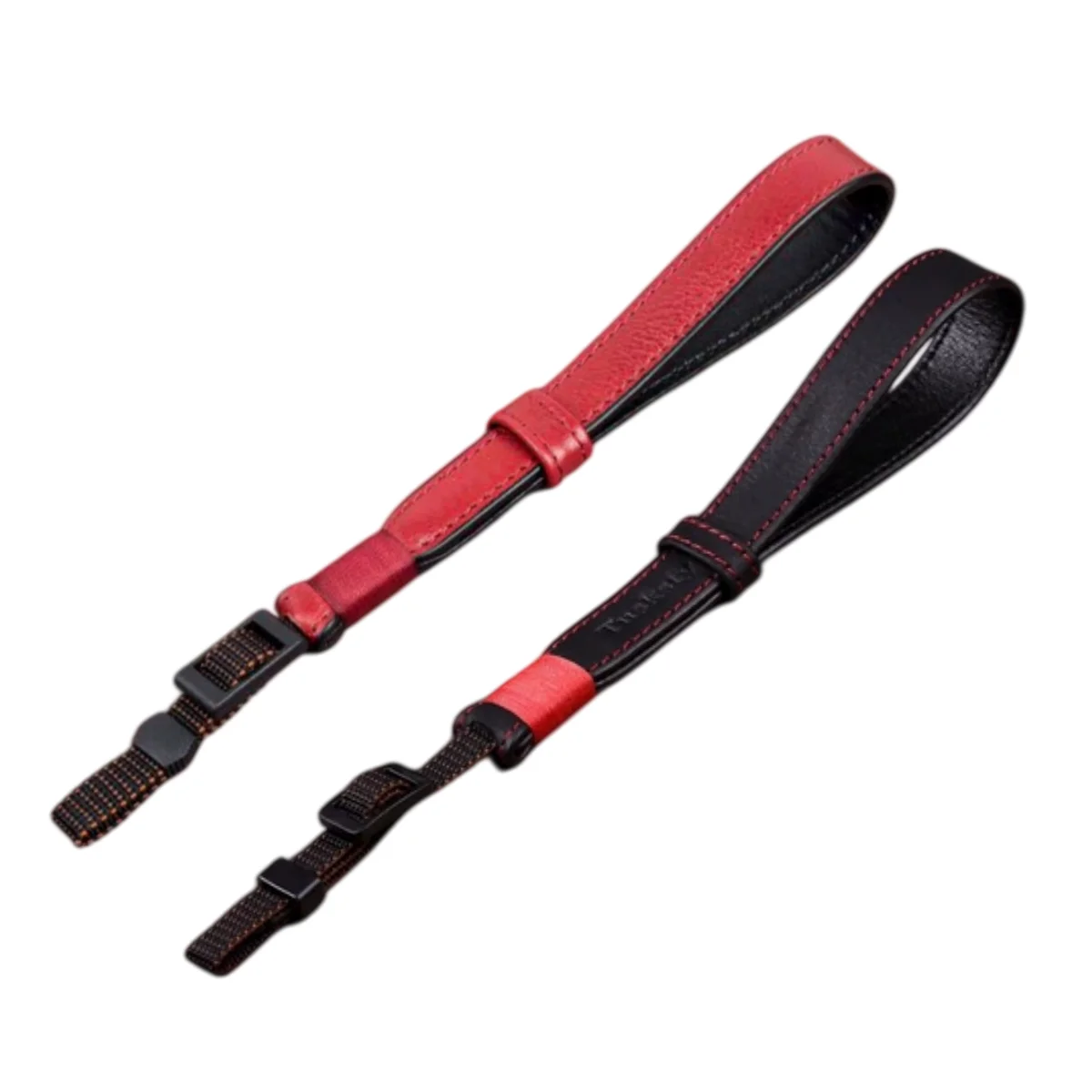 Handmade Camera Wrist Strap Genuine Leather Black Red Camera Hand Strap for Sony A7RM4 M5 6700 A7C2 ZV10 ZFC Z30