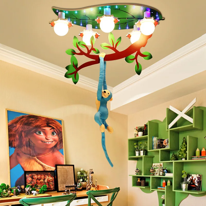 

LED Ceiling LightsEye Protection Boy Children's Room Creative Leaf Cartoon Modeling Led Lights for Room