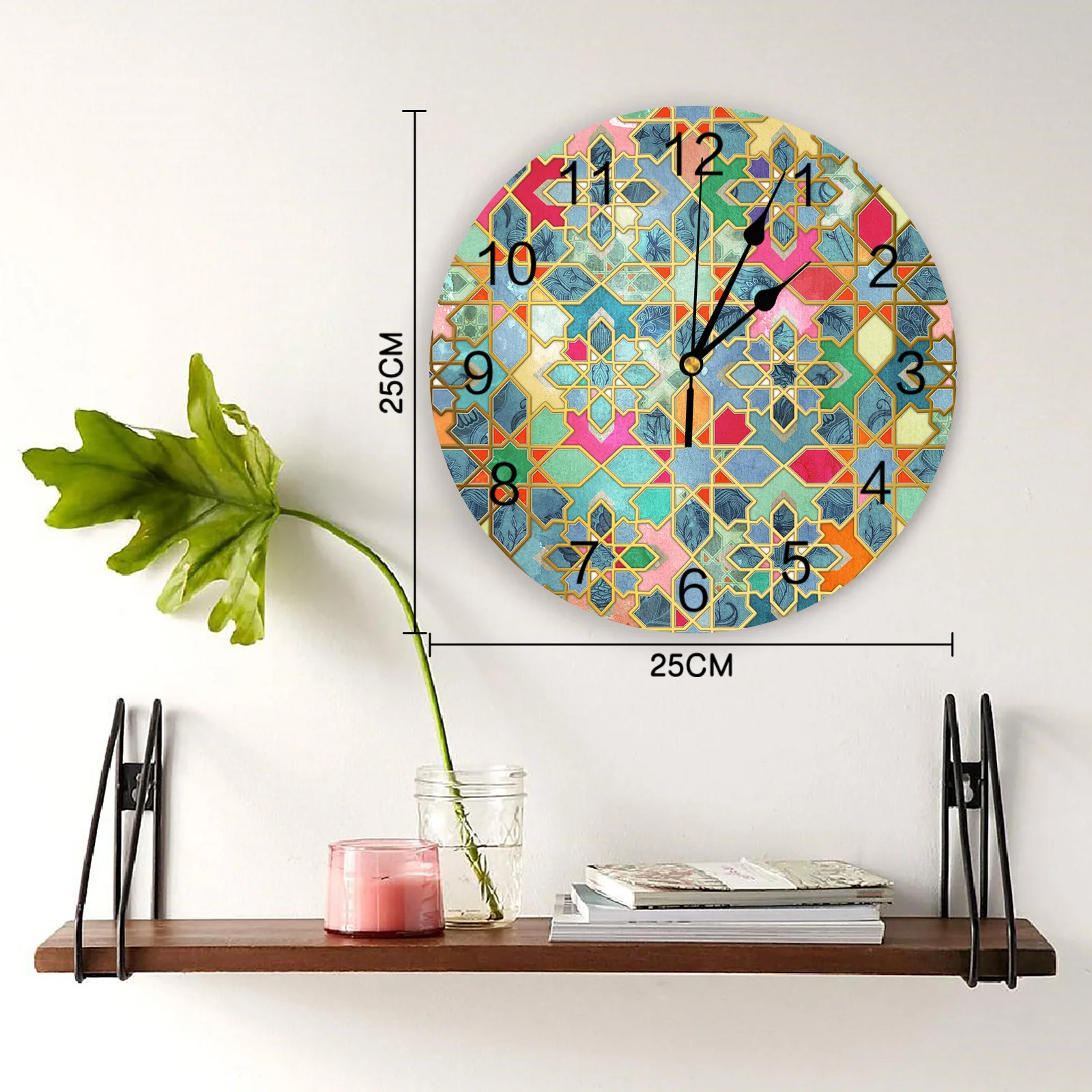 Colorful Moroccan PVC Wall Clock Living Room Decoration Wall Clock Modern Design Home Decore Wall Digital Clock