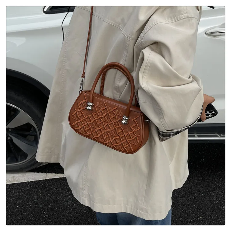 

Premium Embossed Embroidery Square Bag | Versatile Women's Crossbody & Top Handle Bag for Office Commute, Chic & Durable