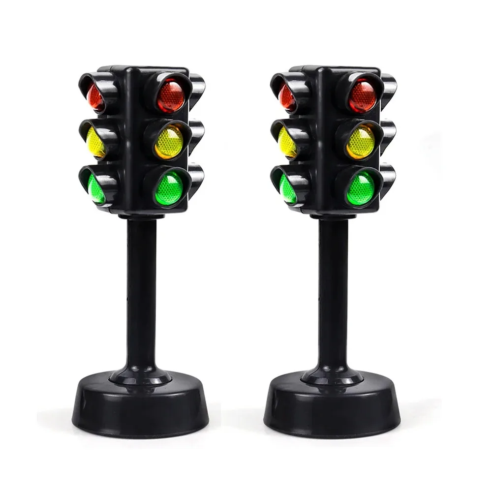 Mini Traffic Signs Road Light Block without Sound LED, Children Safety Education Kids\' Puzzle Traffic Light Toy, Kids\' Gift