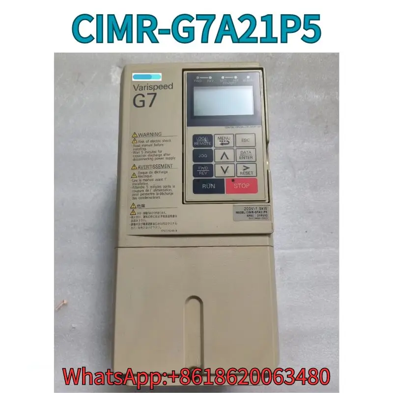 

Used Frequency converter CIMR-G7A21P5 1.5KW test OK Fast Shipping