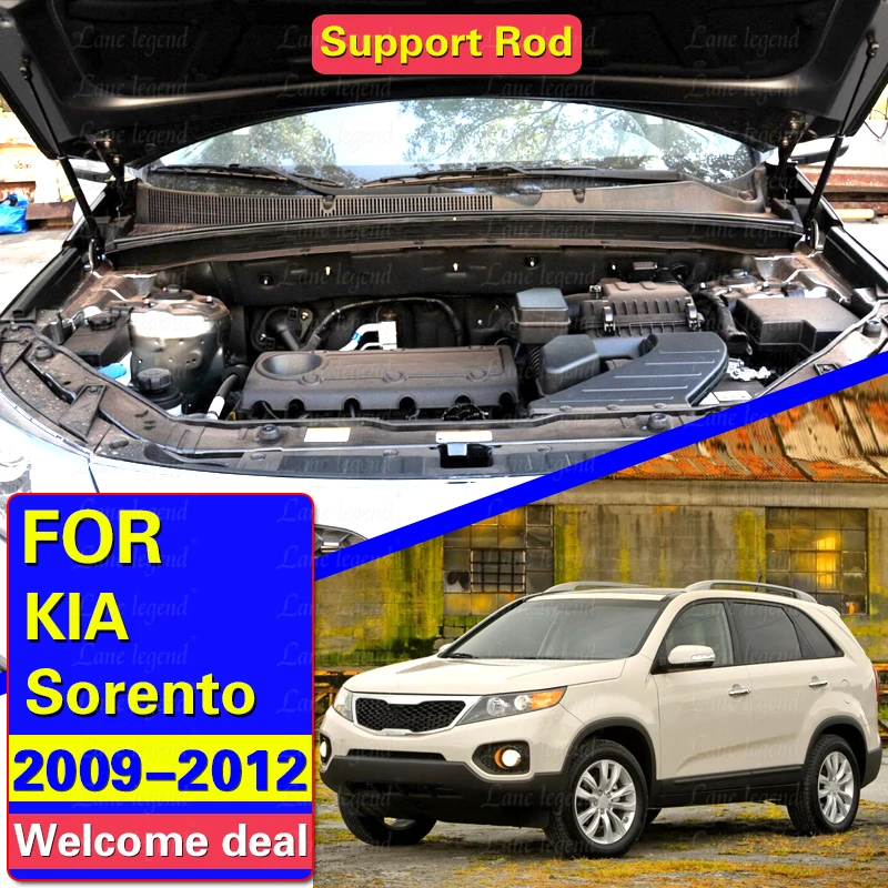 Car-styling Front Hoods Bonnets Gas Spring Strut Lifters Support Hydraulic Rod For Kia Sorento 2009-2012 81160-2P000