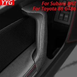 For Subaru BRZ For Toyota 86 GT86 2013-2020 Suede Wrapping inner Door Handle Frame Armrest Cover Panel Car Interior Accessories