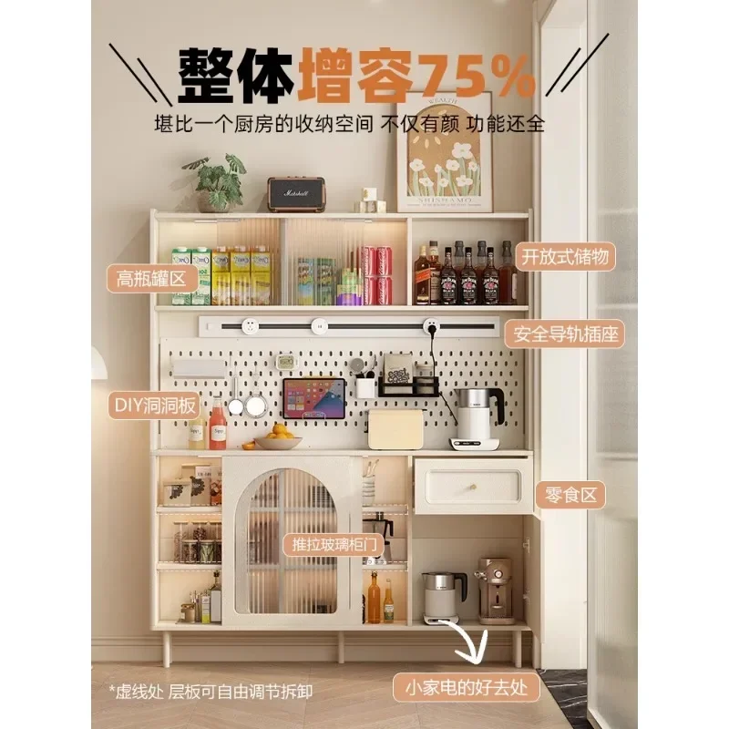 

-Комод из массива кремового ветра, винный шкаф, встроенный у стены, очень узкий высокий шкаф для хранения вещей