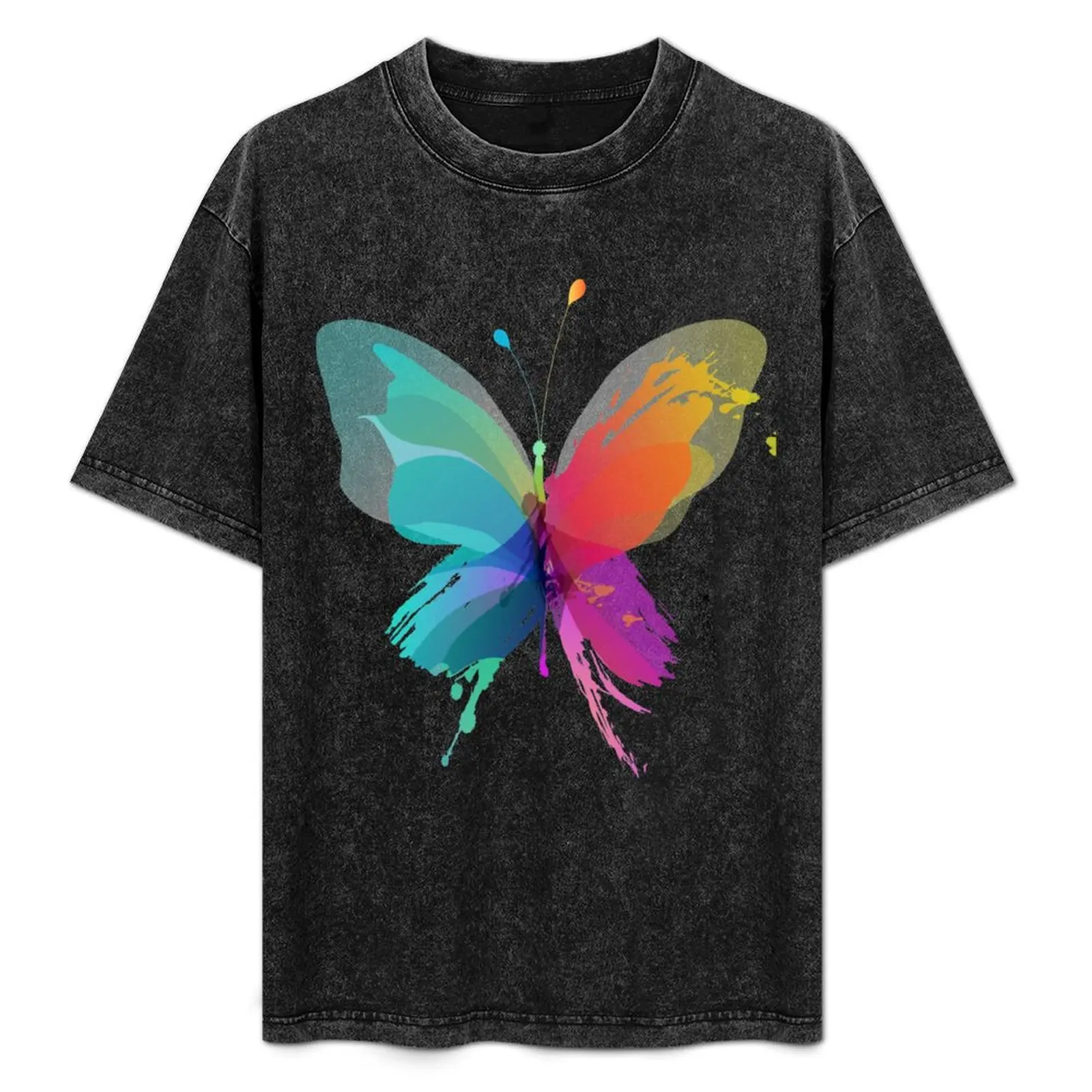 

butterfly art T-Shirt Plus Size Lightweight Top