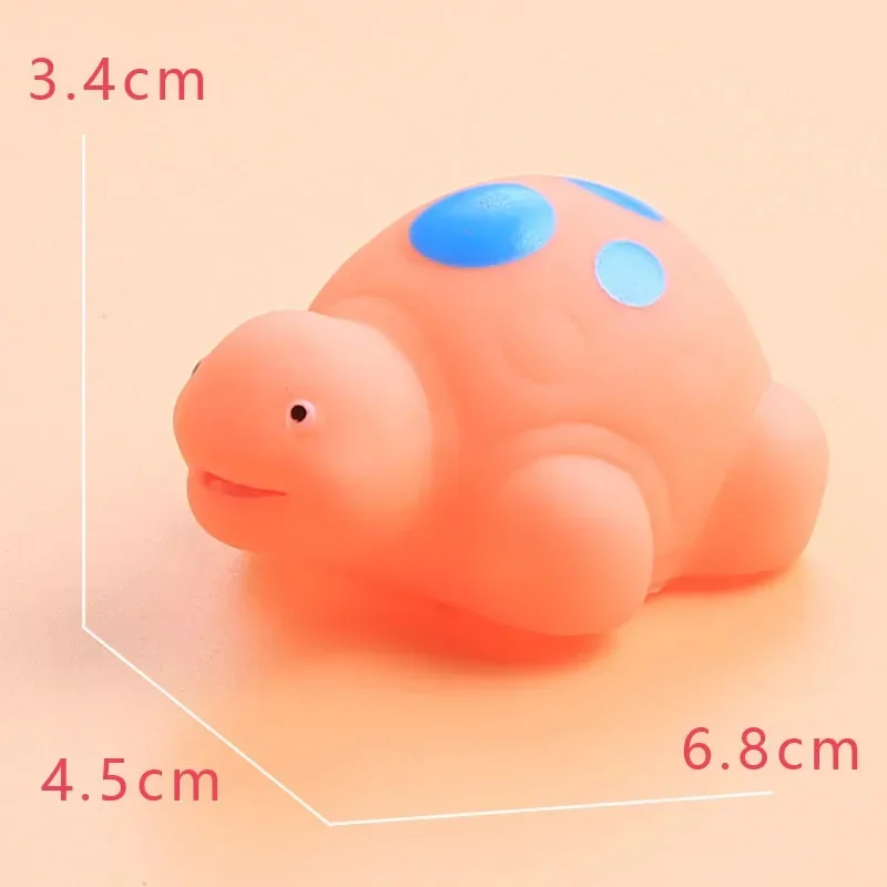 Cute Animals Bath Toy Colorful Soft Rubber Float Squeeze Sound Swimming Water Toy For Baby Bath Play Animals Toys