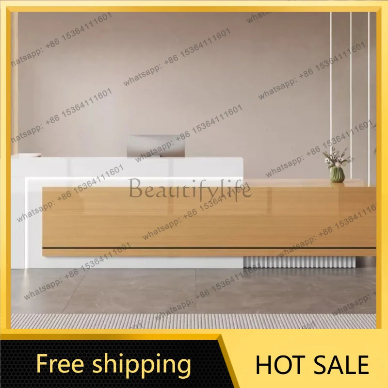 XX.Modern Welcome Reception Desks European Company Simple Aesthetic Reception Desks Executive Unique Mostrador Commercial Furnit