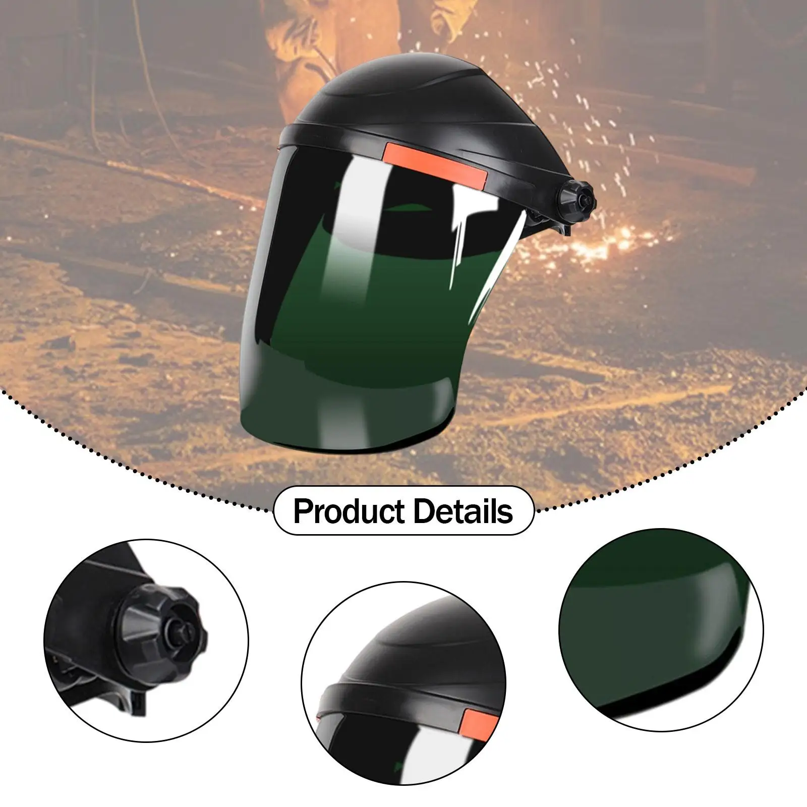 Adjustable Auto Darkening Welding Hood Large Viewing Screen Work Protective Equipment for TIG MIG ARC Cutting