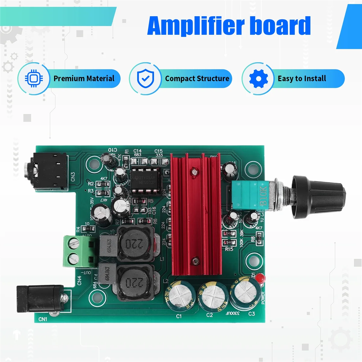 Eindversterker Board Hoge Gevoeligheid Mono TPA3116 Subwoofer Versterker Module met NE5532 OPAMP-BtLife