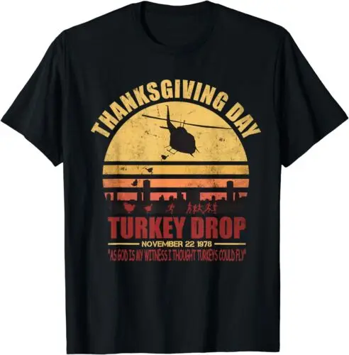 Flying Turkeys Thanksgiving Turkey Drop As God Is My Witness T-Shirt