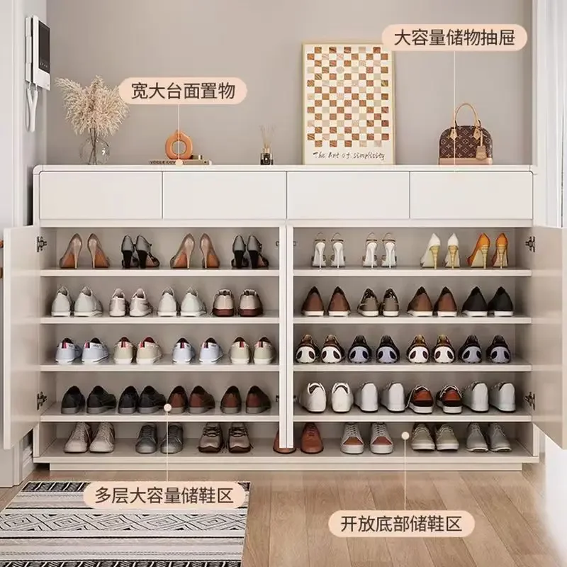 Premium Household entrance indoor shoe cabinet entrance cabinet integrated dust storage large capacity multi-layer shoe rack