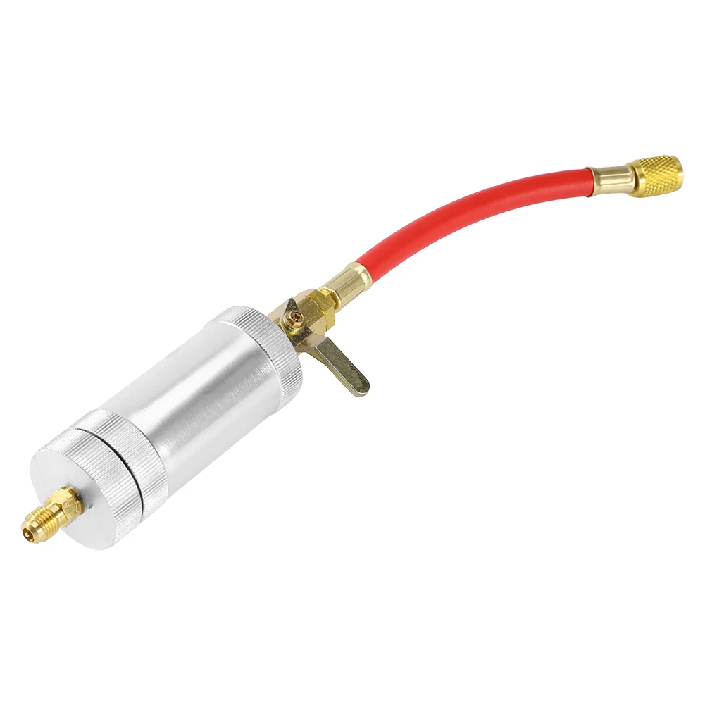 1/4SAE R134 2 oz Oil Injector R134A R12 R22 Car A/C AC Oil&Dye oz Injection Tool