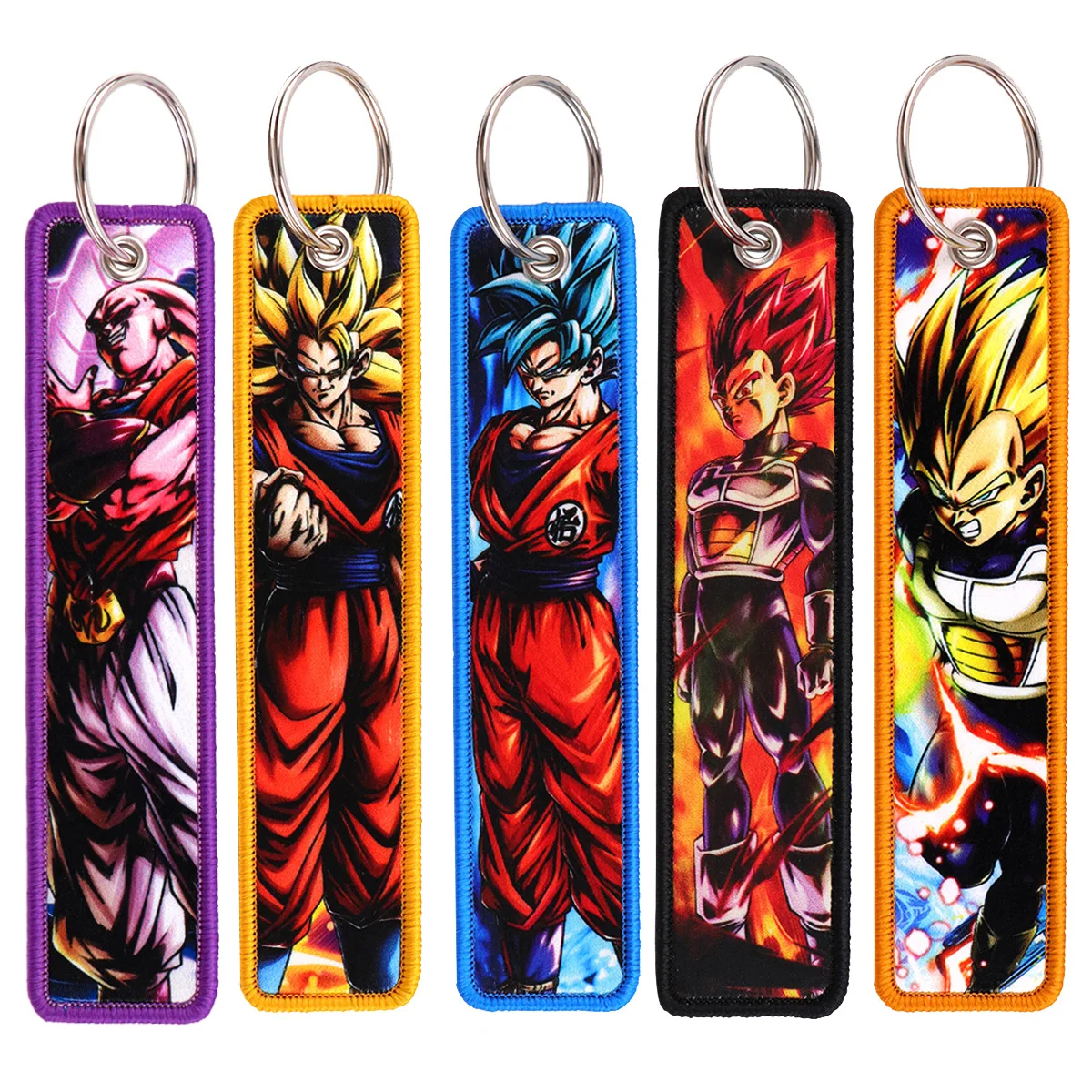 

Anime Embroidery Key Fobs Cool Key Tags Keychains for Motorcycles Cars Keyring Key Holder Bag Pendant Cosplay Accessories Gifts